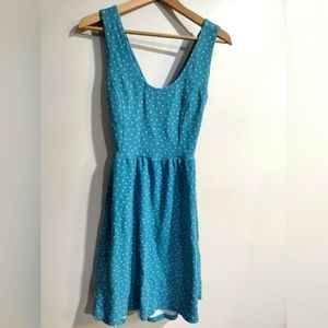 LC polka dot teal dress